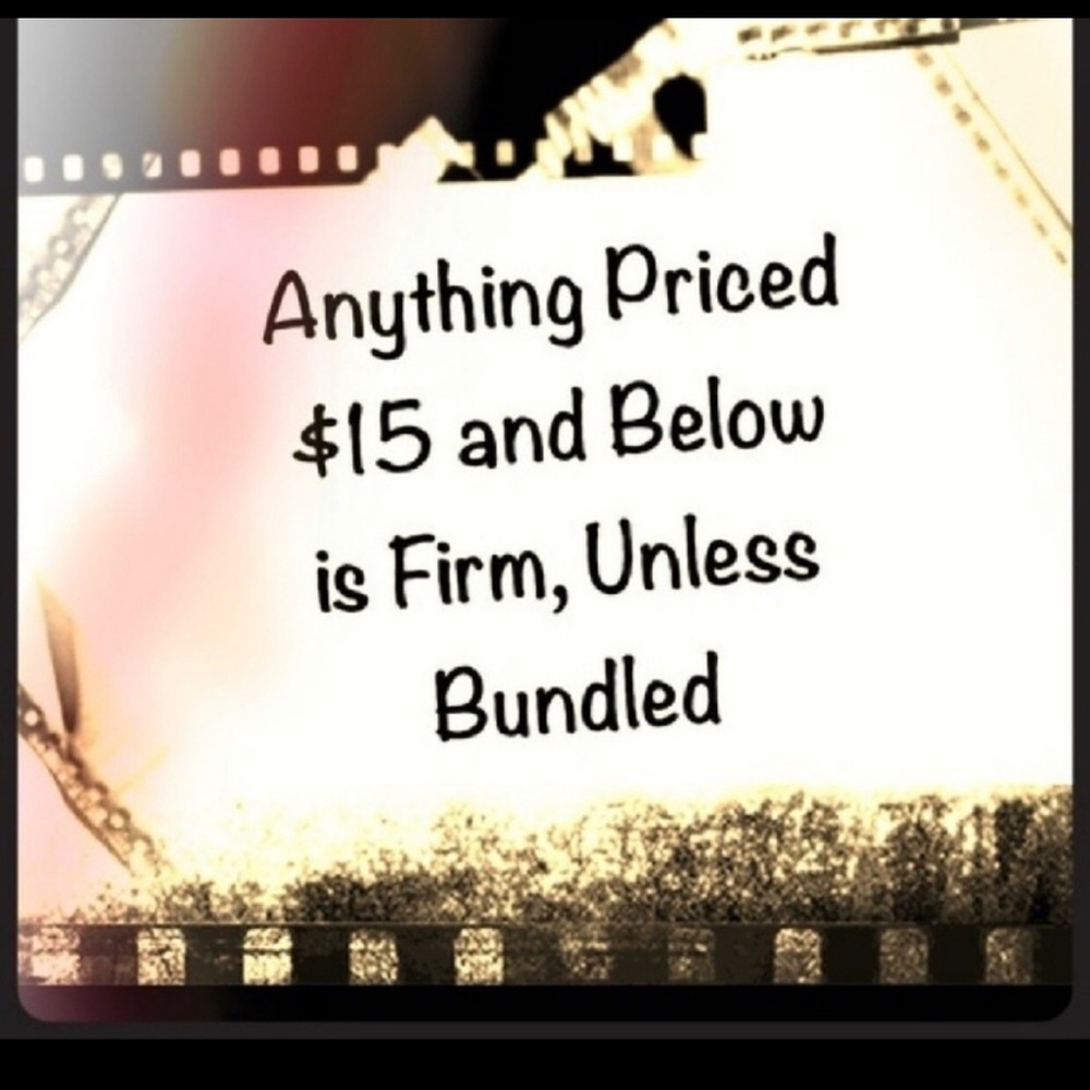 Anything 15 and under is firm unless bundled!